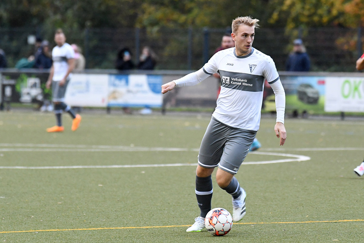 Abwehrspieler Nico Holtmann erzielte mit dem 2:0 gegen Hilbeck seinen zweiten Saisontreffer. Archivfoto: MSW